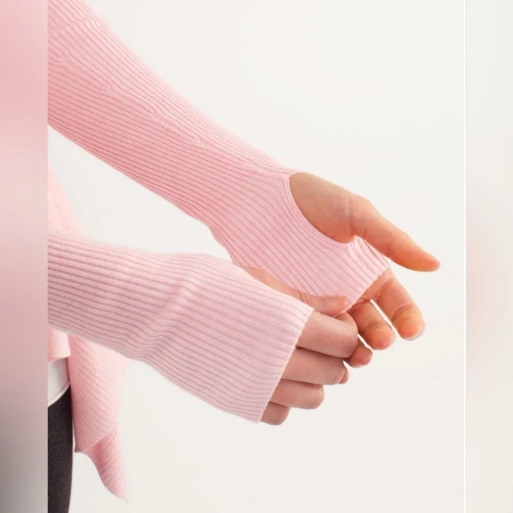 Lululemon Enlightened Pullover Sweater Heathered Blush Quartz Pink